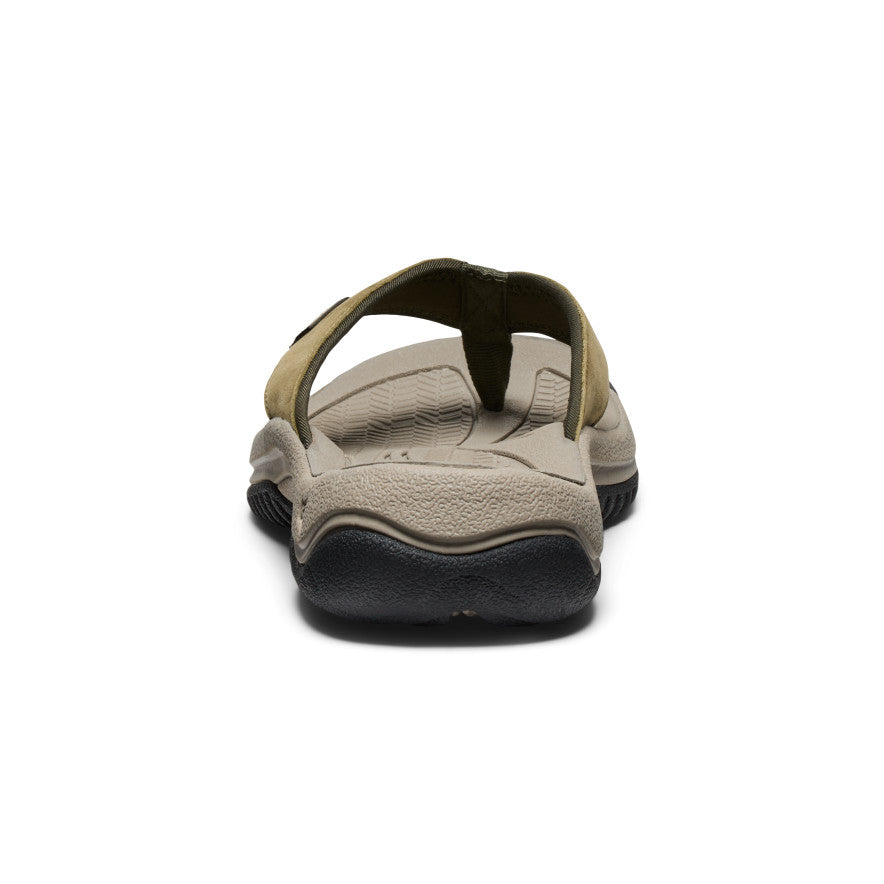 Men's Kona Leather Flip-Flop | Martini Olive/Forest Night - Image 5