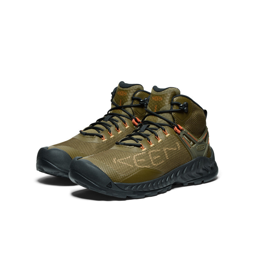 Men's NXIS EVO Waterproof Boot | Dark Olive/Gold Flame - Image 2