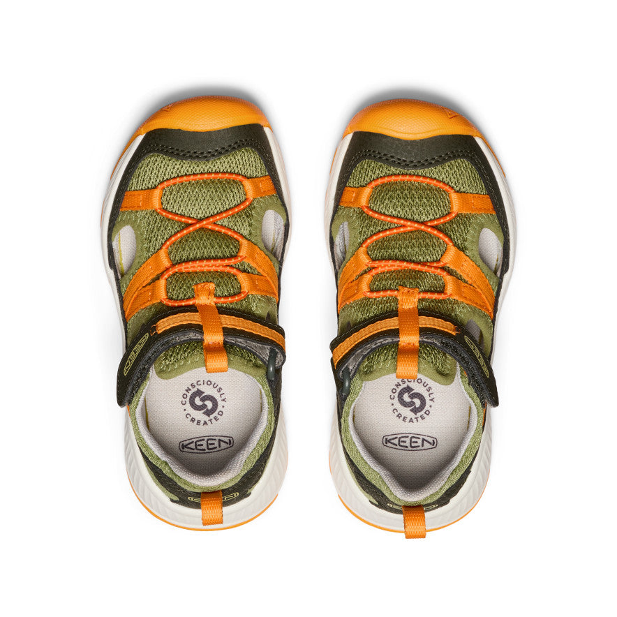 Little Kids' Motozoa Sandal | Forest Night/Bright Marigold - Image 4