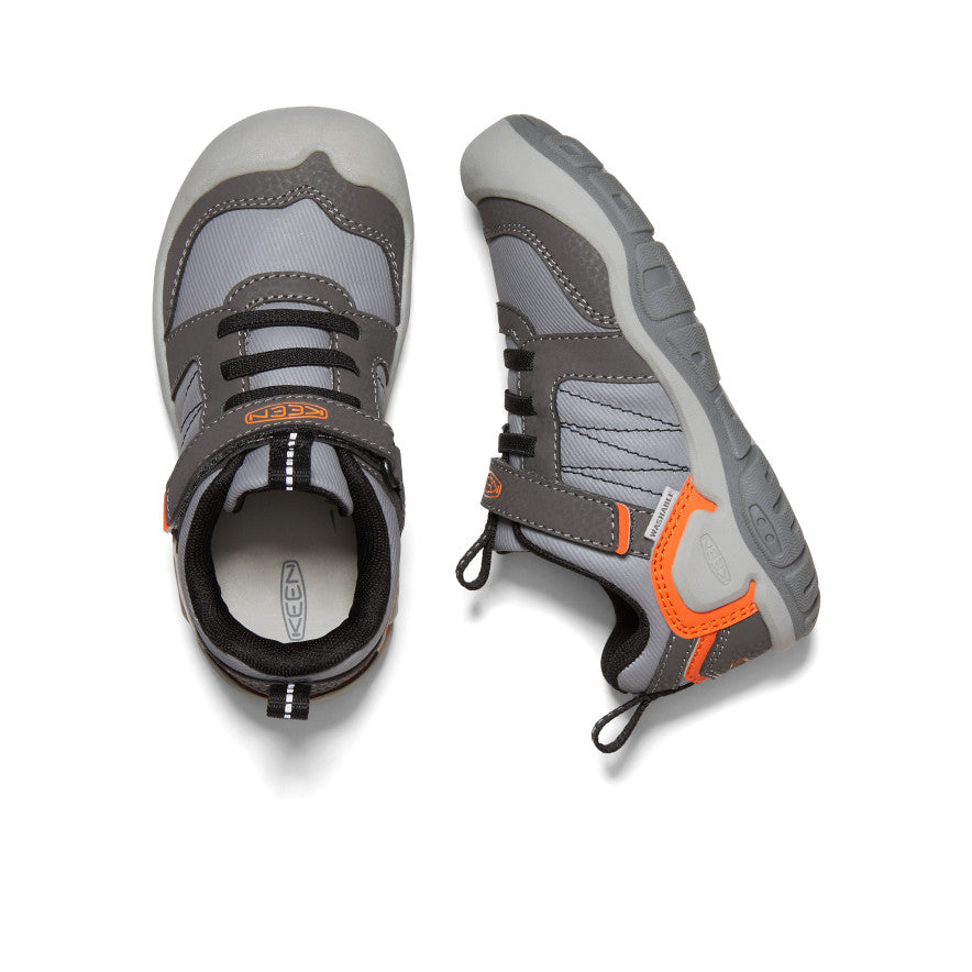 Little Kids' Knotch Peak Sneaker | Magnet/Safety Orange - Image 4