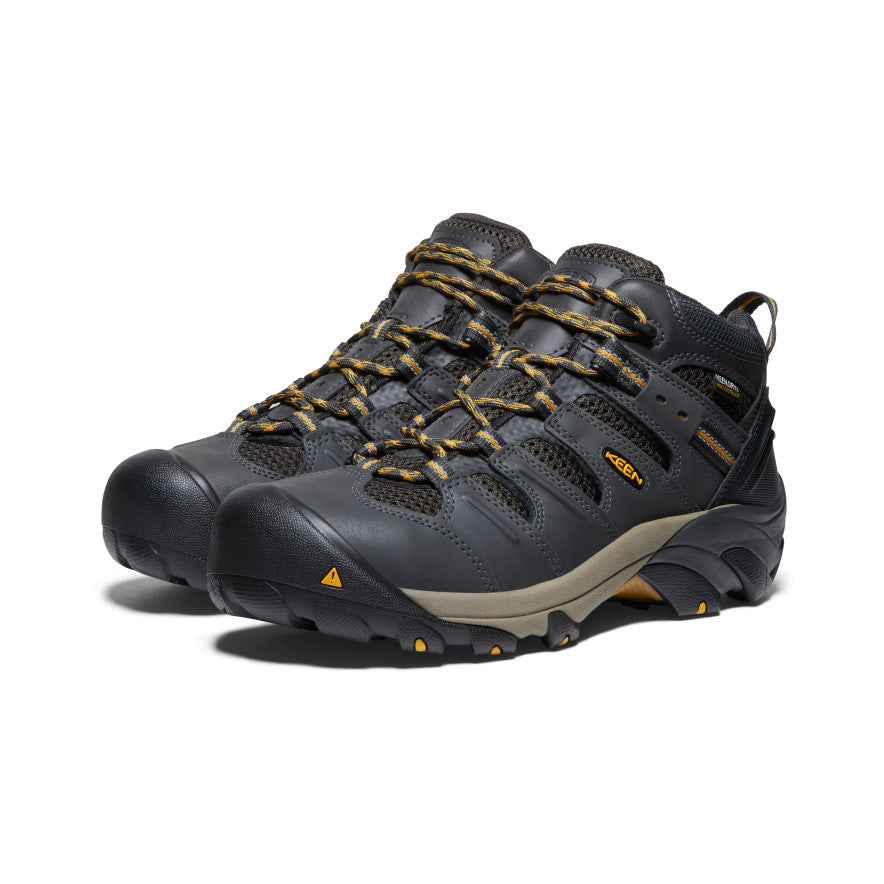Men's Lansing Mid Waterproof (Steel Toe) | Raven/Tawny Olive - Image 2
