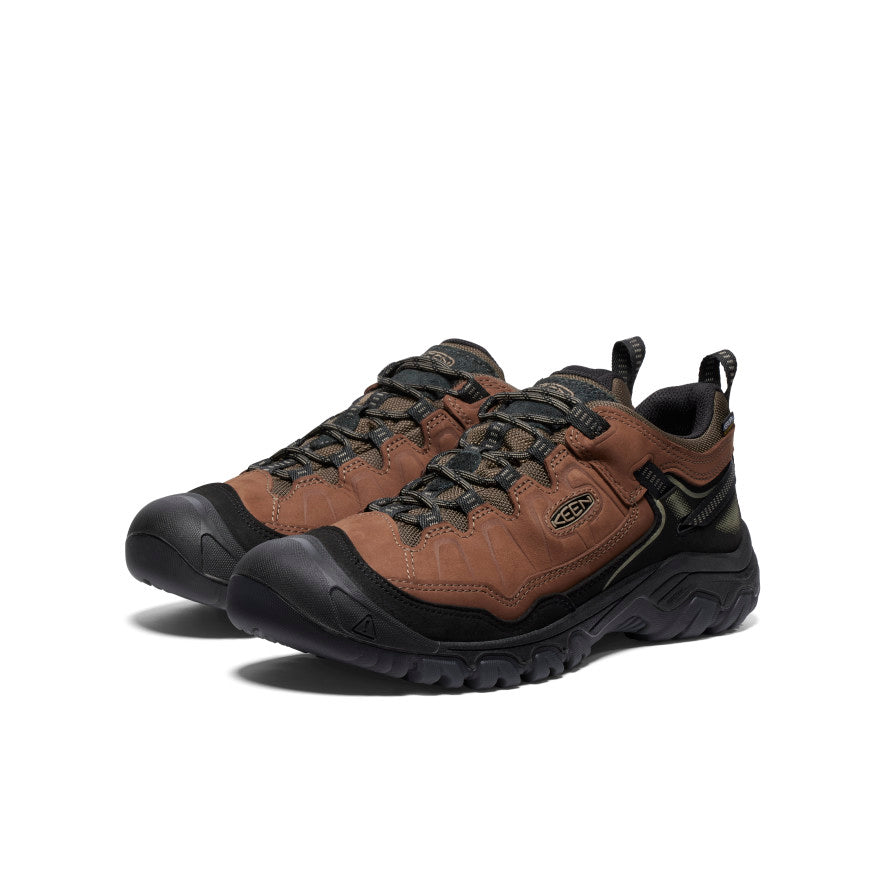 Men's Targhee IV Wide Waterproof Hiking Shoe | Bison/Black - Image 2