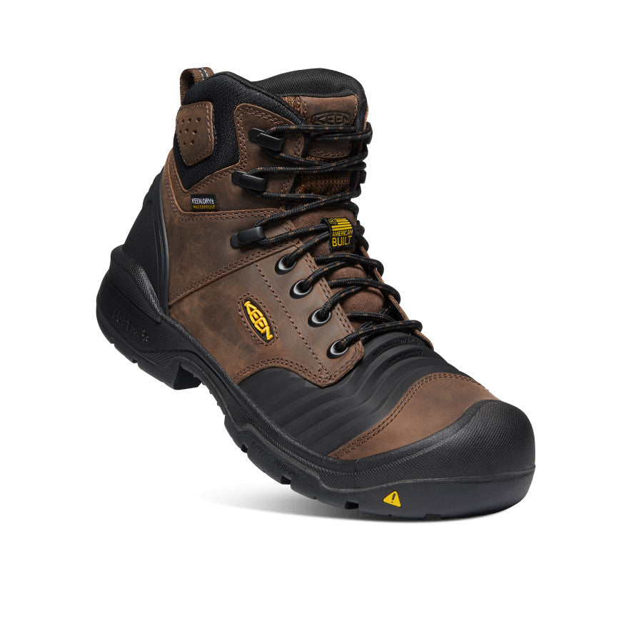 Men's Portland 6 Waterproof Boot (Carbon Toe) | Dark Earth/Black - Image 3
